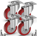 GBL | 100mm Castor Wheels + Bolt Screws | 600KG | 4 Heavy Duty Furniture Wheels | Workbench Castors