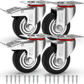 GBL | Castor Wheels 75mm + Screws | 200KG | 4 Heavy Duty Furniture Wheels | Trolley Wheels