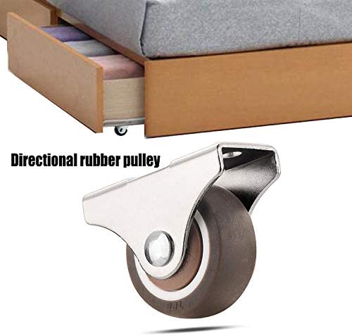 GBL | 25mm Fixed Castor Wheels + Screws | 40KG | 4 Low Profile Furniture Wheels | Trolley Casters