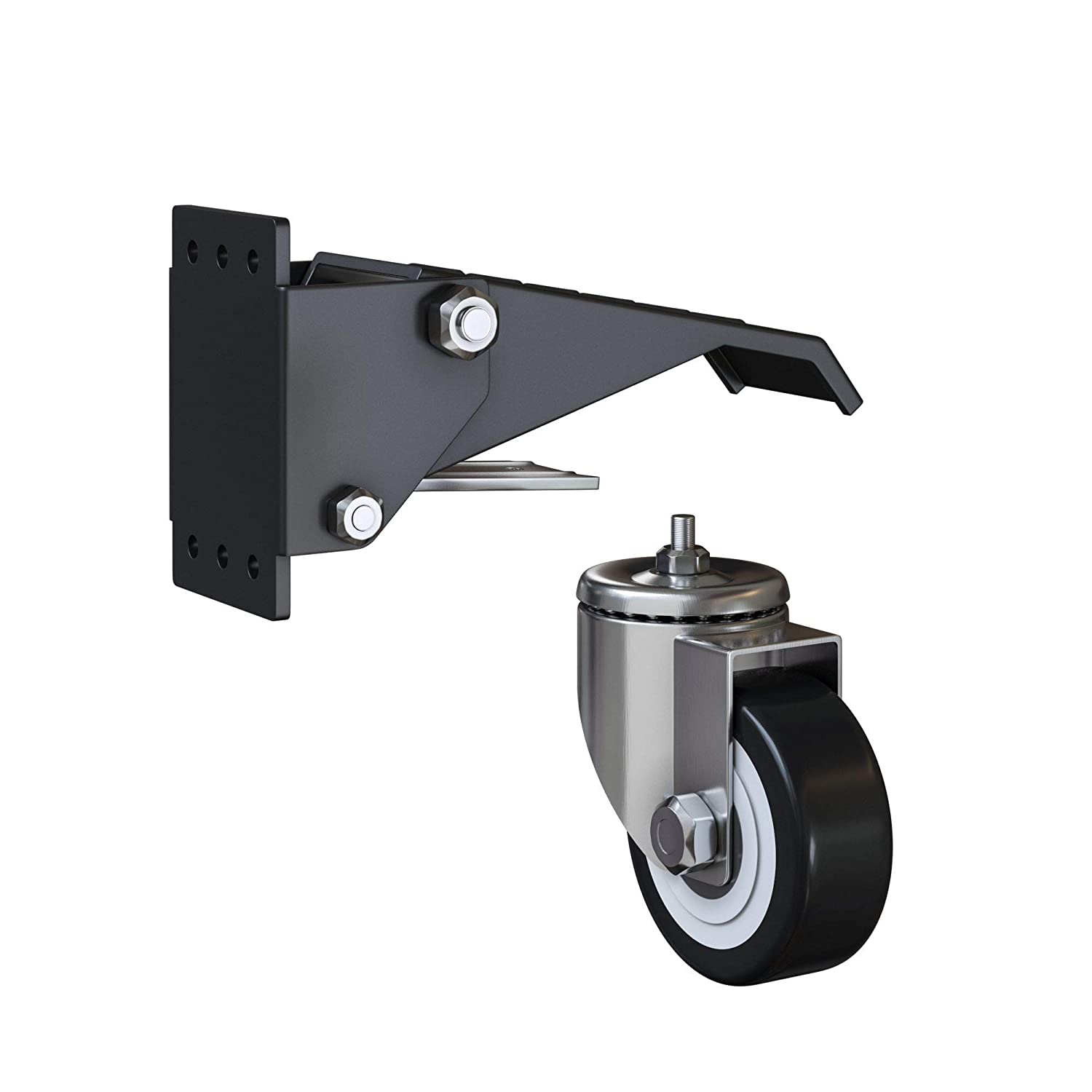 GBL | Heavy Duty Retractable Workbench Castor Wheels | Pack of 4 Caster Wheels | 225KG Locking Wheels for Portable Furniture