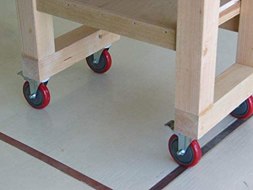GBL | 100mm Castor Wheels + Bolt Screws | 600KG | 4 Heavy Duty Furniture Wheels | Workbench Castors