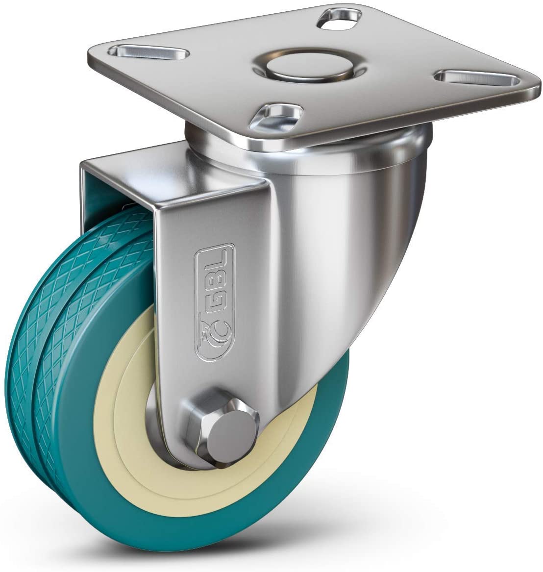 GBL | 50mm Castor Wheels with brakes + Screws | 200KG | 4 Heavy Duty Furniture Wheels | Trolley Caster Wheels
